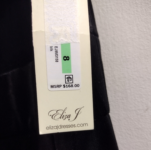 NWT Eliza J Women's Sleeveless Velvet Tuxedo Jumpsuit Black Size 8 - Picture 8 of 11